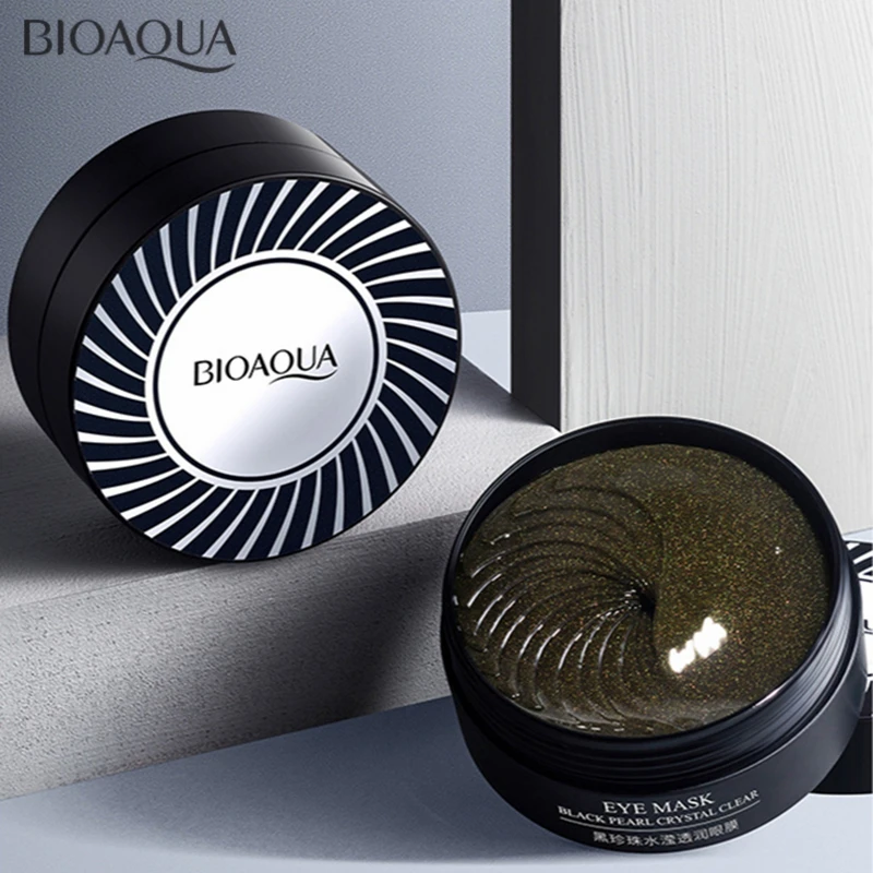 Маска для глаз 60 шт. черные жемчужные патчи удаления темных кругов против морщин