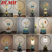 dlmh ceramic table lamps desk light luxury contemporary brass for living room creative bed room