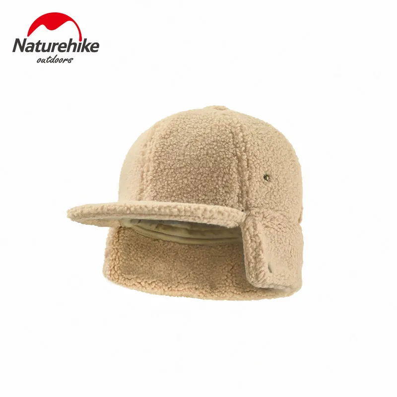 Khaki Naturehike уличная походная шапка, сезон осень-зима шапка теплая ветрозащитная унисекс защита для ушей дышащая овечья шерсть шляпа для скалолазания путешествия - Цвет: Khaki