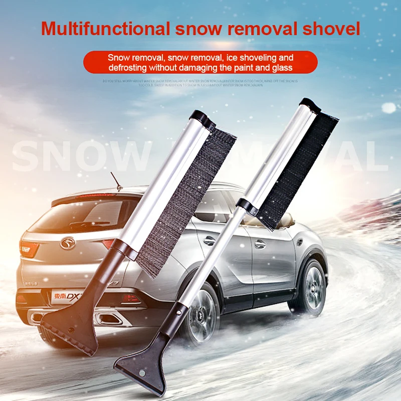 

Телескопический автомобильный скребок для льда, лопатка для удаления снега, инструмент для соскабливания, для лобового стекла автомобиля