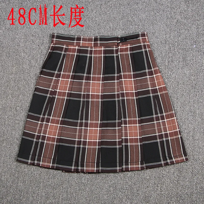 

Japanese School Dresses Red Black Plaid Pleated Skirt High Quality Jk Uniform Skirt Students Cosplay Anime Sailor Suit Skirts