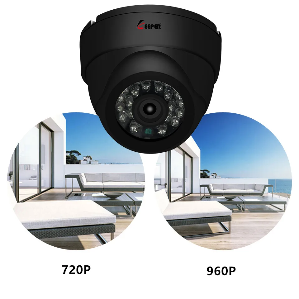 Хранитель HD мини купольная AHD камера 1.3MP высокой четкости наблюдения инфракрасный 960P CCTV безопасности открытый купол Водонепроницаемая камера