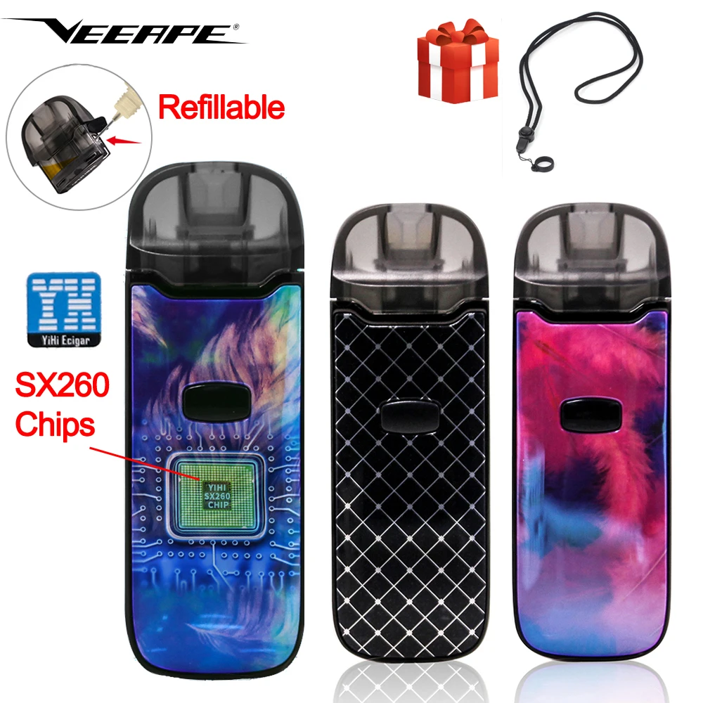 Free Gift! VEEAPE VONE Pod System Vape Kit 1200mAh Battery YIHI SX260 Chip 2.0ml Refillable Pen Vaporizer VS V-POD | Электроника