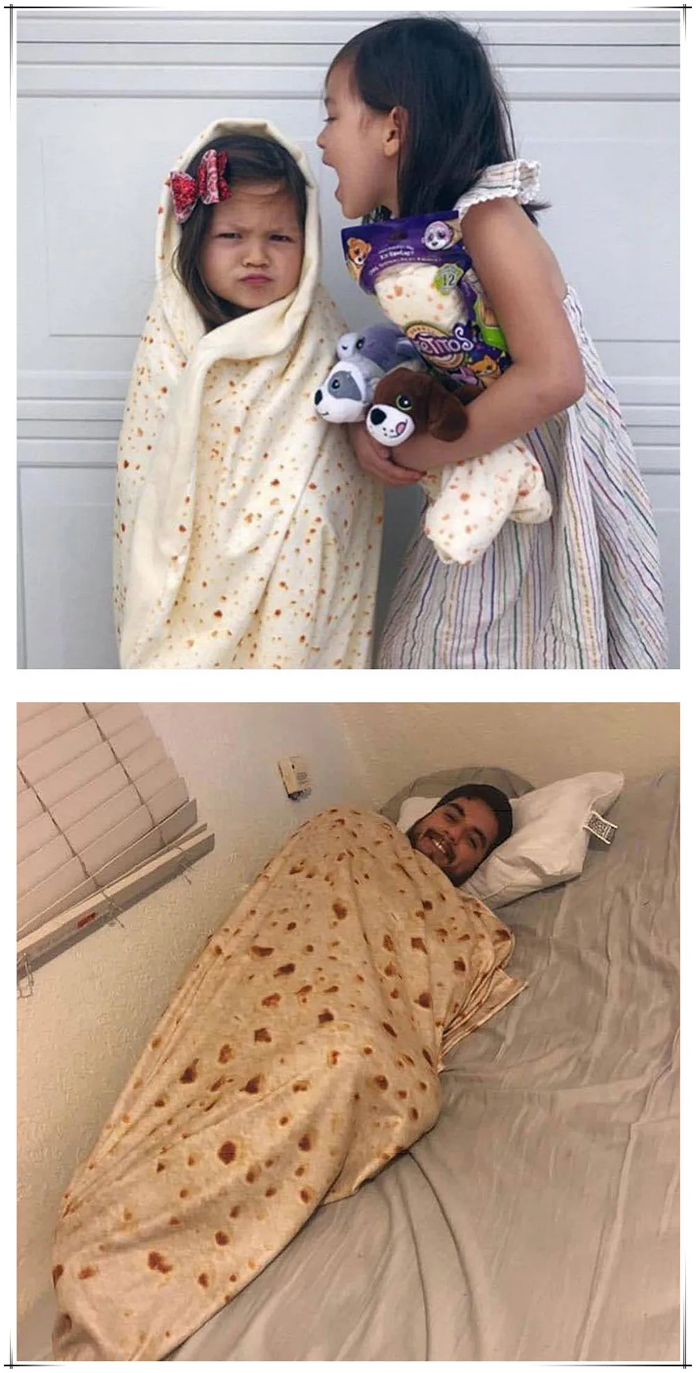 3D печатные фланелевые мягкие Burrito одеяло s круглая форма путешествия покрывало на кровать обертывание Пледы для гостиной забавные покрывала ковер