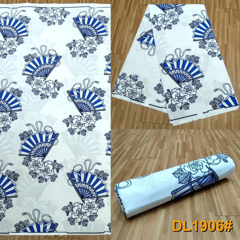 Нигерийская натуральная восковая печать белая ткань для пэчворка 100% полиэстер