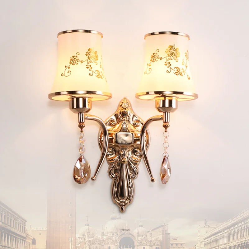 Современный хрустальный настенный светильник Золотое бра 220 В переменного тока в