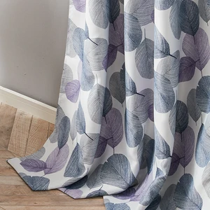 Затемняющие шторы для гостиной, спальни, с принтом листьев