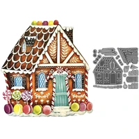 gingerbread house metal cutting dies 2020 new building candy stencil dies for diy craft scrapbooking cards decorative embossing