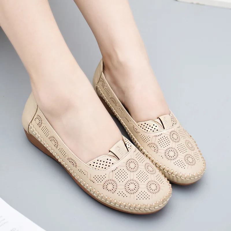 2019 г. Весенне-осенняя повседневная обувь для мам тонкие туфли среднего возраста
