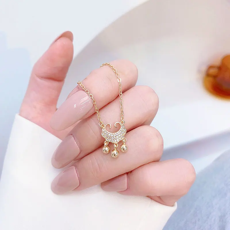 

YDL Exquisite Luxury Safety Lock Necklaces Fashion Clavicle Rope Necklaces For Lady Trendy Tiny Minimalist Necklace Jewelry
