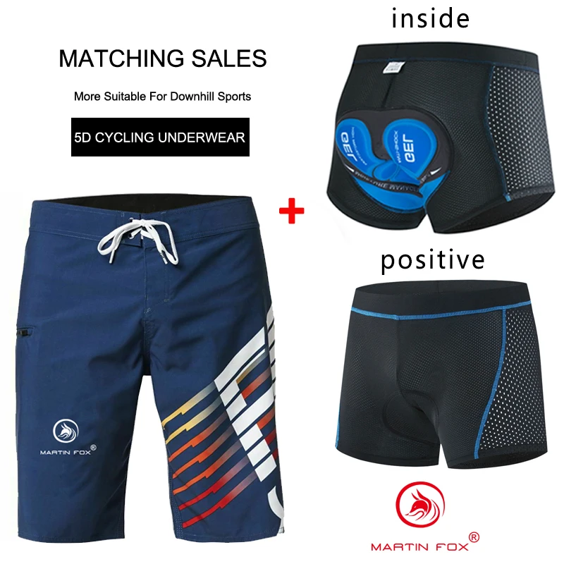 Мужские мешковатые велосипедные шорты MARTIN FOX с подкладкой Светоотражающие Брюки