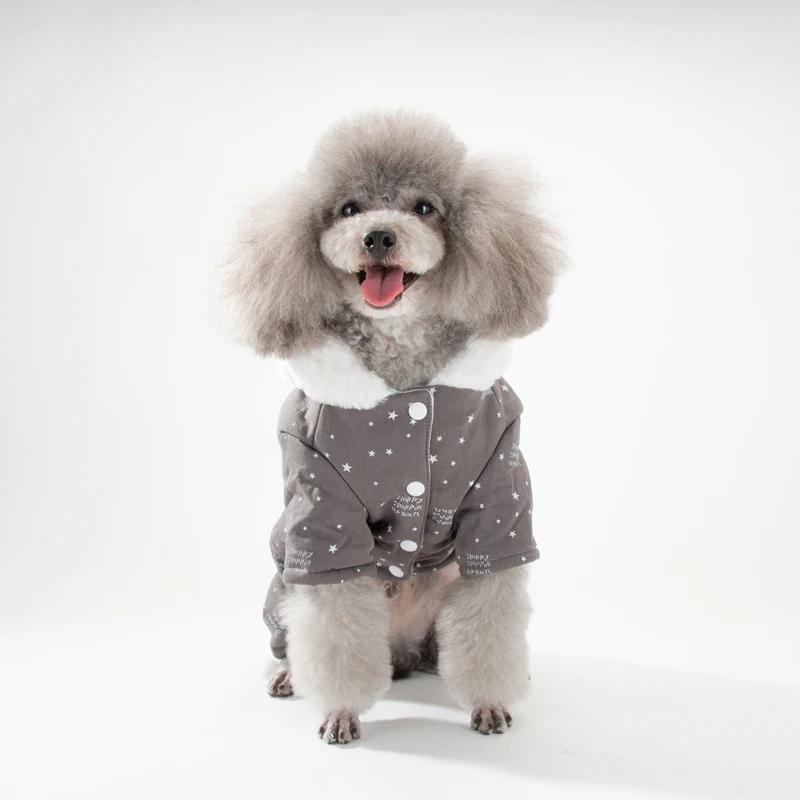 Hipidog зимняя одежда для снежной собаки с хлопковой подкладкой пальто четырех ног