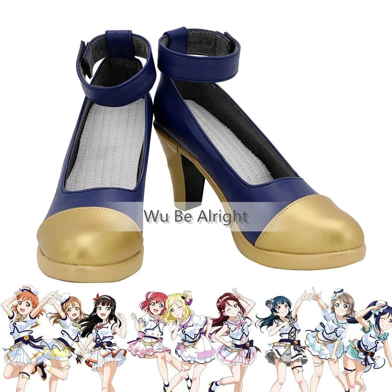 

Anime LoveLive!Sunshine!! Aqours 6th Anniversary Party 9 Characters Kurosawa Ruby Dia Hanamaru Cosplay Shoes Boots Custom Made