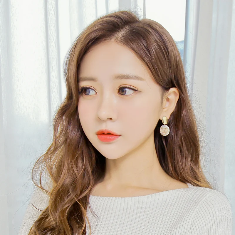 Серьги YAMEGA из натуральной ракушки уникальные корейские богемные геометрические