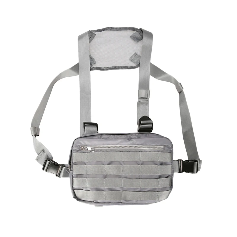 Нагрудная сумка с регулируемым карманом в стиле хип-хоп Уличная функциональная