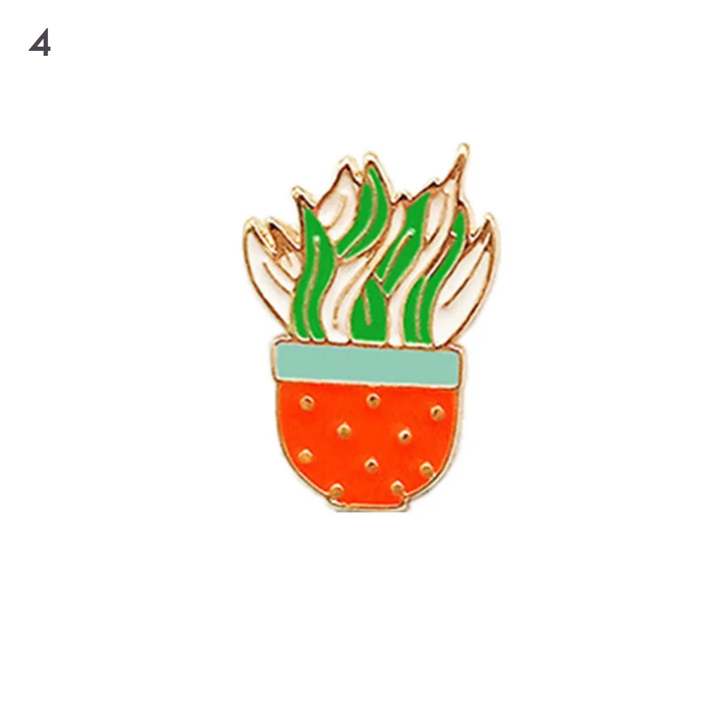 

Harajuku Design Enamel Plant Brooches For Women Alloy Cactus Flower Casual Brooch Pins Gifts Badges Jackets Lapel Pins Jewelry