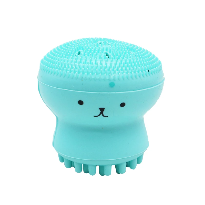 Beauty Face Skin Care Cleaning Tools Cute Octopus Jellyfish Facial Cleansing Brush Puff Massage Exfoliating Wash Tool | Красота и