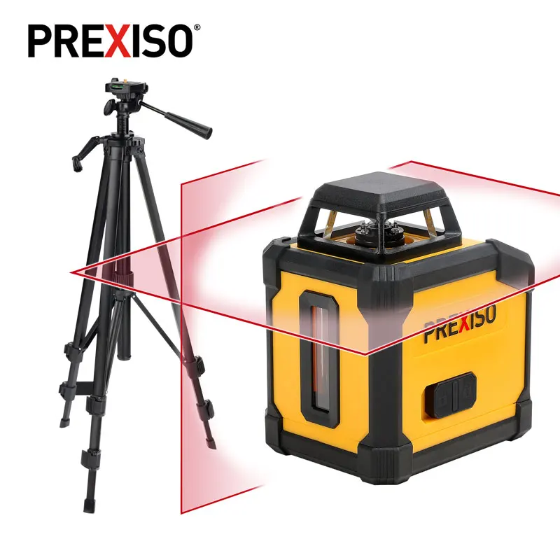 

PREXISO 360-Degree Cross Line Laser Self-Leveling Laser Level Horizontal And Vertical Cross Lines,Rang With 15m/25m