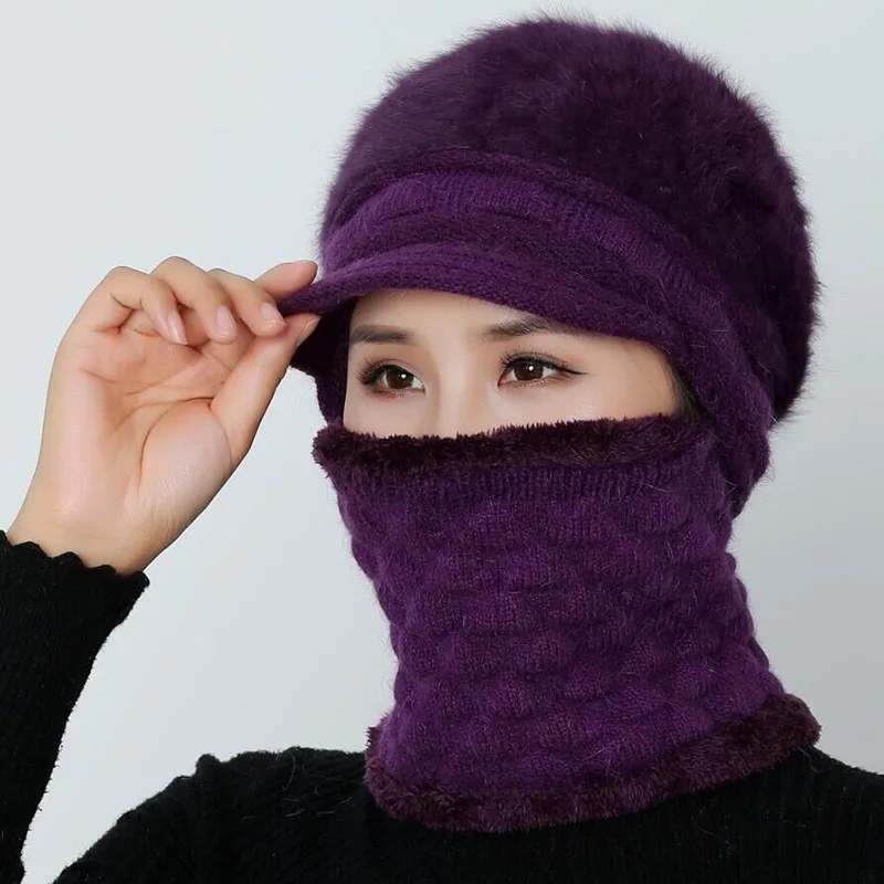 Skullies Beanies женская зимняя шапка для мамы вязаная шапочка для девочек шарф женская шапка для женщин шерстяная Круглая Шапочка Шапка Зимняя маска шапка
