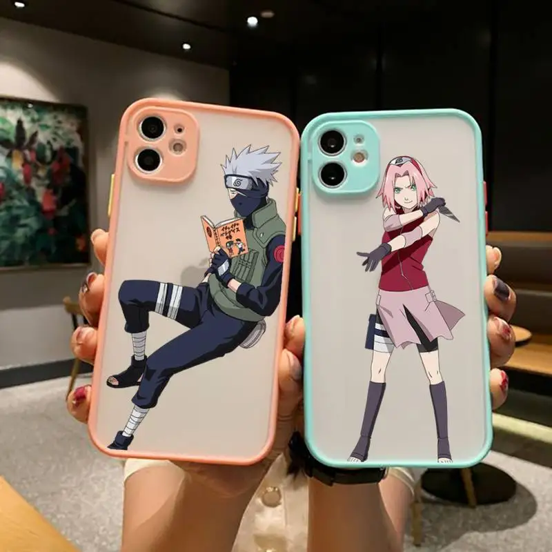 

Kakashi, Gaara Ninja Phone Case For IPhone 12 11 Pro Max XR XS Max X SE2 6s 7 8 Plus Hard Shockproof Pink Case
