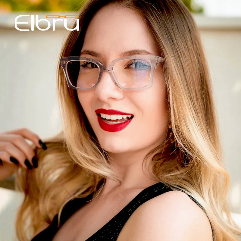 Очки Elbru квадратные/овальные для мужчин и женщин лёгкие компьютерные очки с