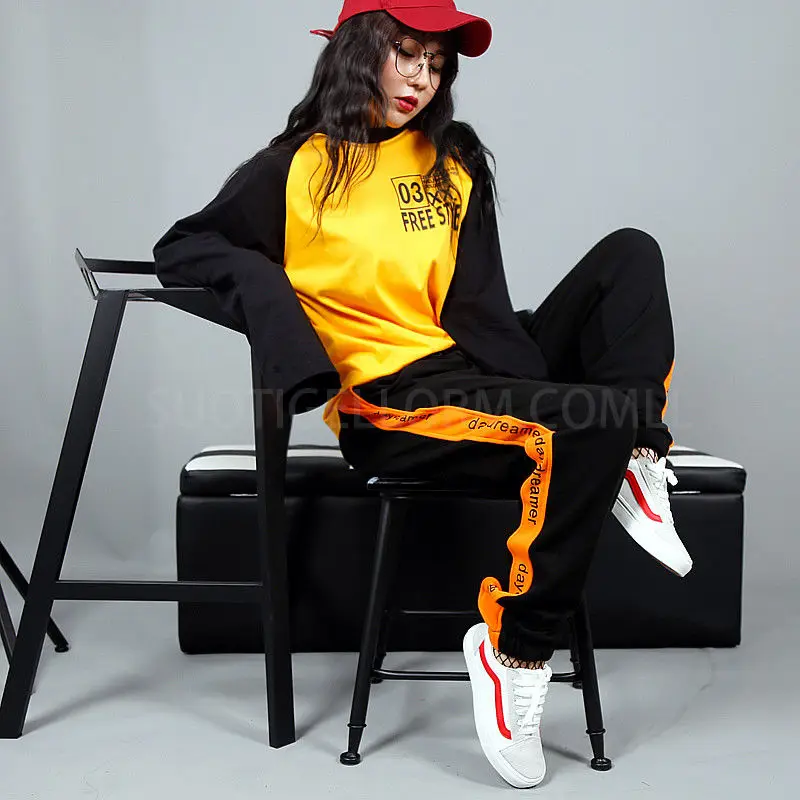

Fleece Track Sweatpants Female Autumn Winter Panelled Patchwork Trousers Straight Harem Pants Jogers Woman Joggers Sweatpants