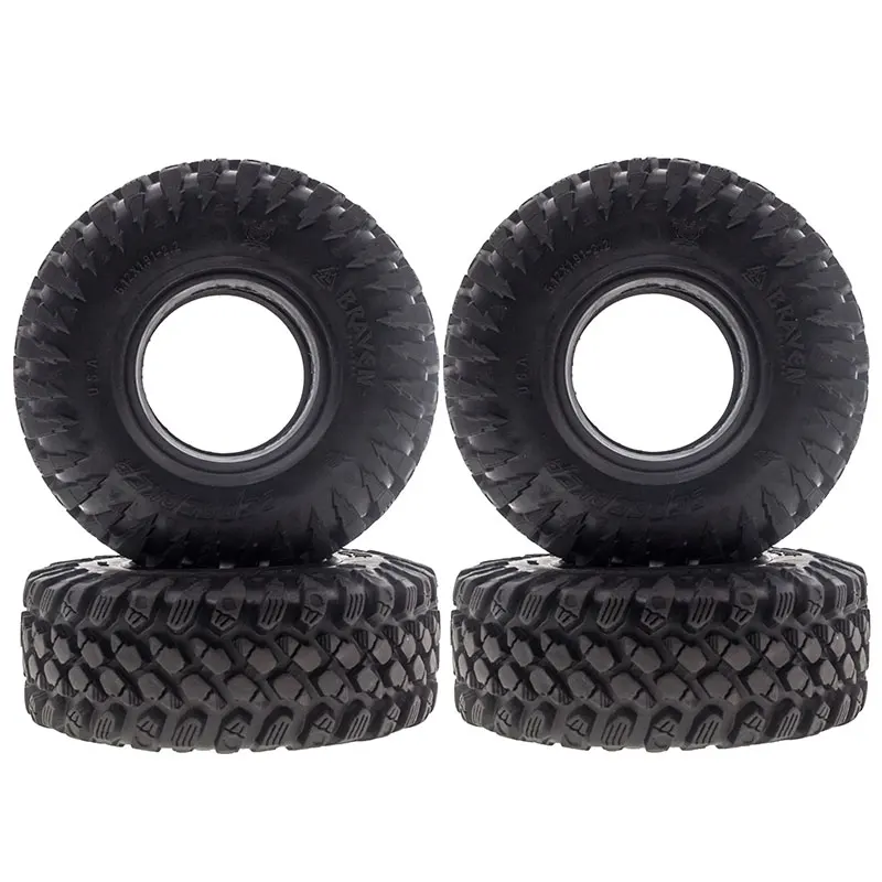 LYRC-neum&aacute;ticos de goma 2,2 para coche teledirigido, 4 piezas, 128x49MM, 1:10, Axial SCX10 II 90046 AXI03007 Traxxas TRX4 ARRMA, Env&iacute;o Gratis-1