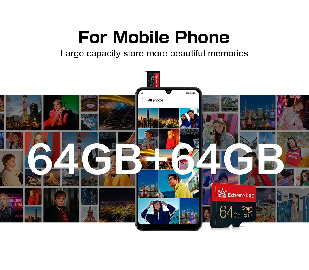 

Original Micro SD Card memory card 8gb 16gb 32gb Mini microSD flash drive Class10 cartao de memoria 64GB 128GB TF Card For Phone