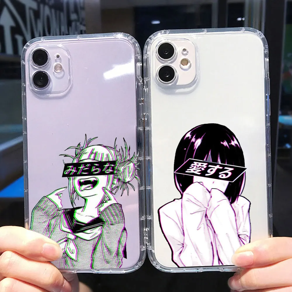 

Art sad japanese aesthetic anime phone Case For iphone 12 Pro max 7 7S 6s 8 Plus 5S SE 5 XR XS MAX TPU Case For iphone 11 ro max