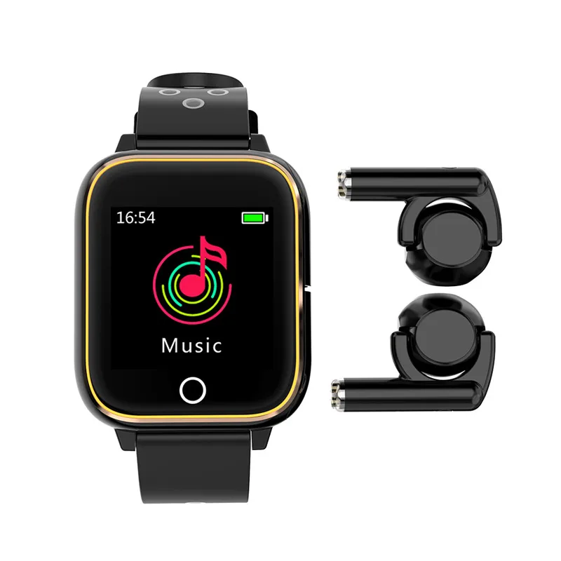 M6 Смарт часы когда наушники TWS MP3 плеер 2 в 1 браслет Фитнес трекер Шагомер