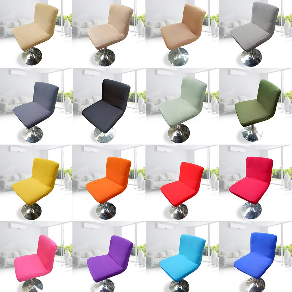  - Color Option Wedding Dining Bar Stool Low Back Chair Slip Cover Seat Cover