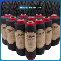 braided kevlar line black 50 1500 lbs fishing assist rope high strength kite flying line outdoor camping hiking refractory rope