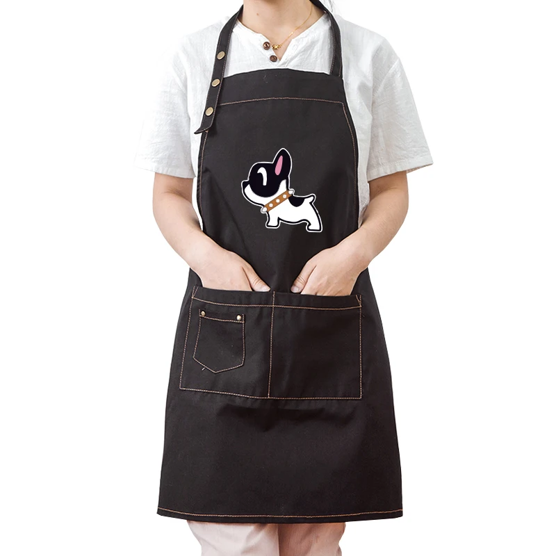 

Фартук для зоомагазина, рабочая одежда для женщин, мужчин, пар, домашний Кухонный Фартук с защитой от загрязнения талией, фартук с принтом ло...
