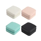 Простой Женский бархатный бокс для хранения ювелирных изделий, дорожный Органайзер-держатель для сережек, ожерелий, колец, маленький чехол