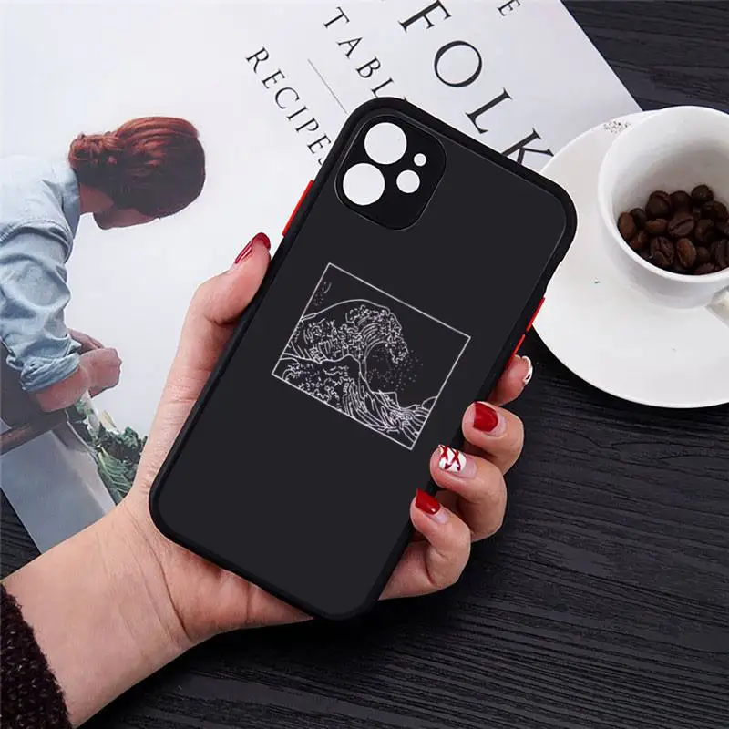 

The Great Wave off Kanagawa Phone Case matte transparent For black iPhone 7 8 x xs xr 11 12 pro plus max mini Clear Funda