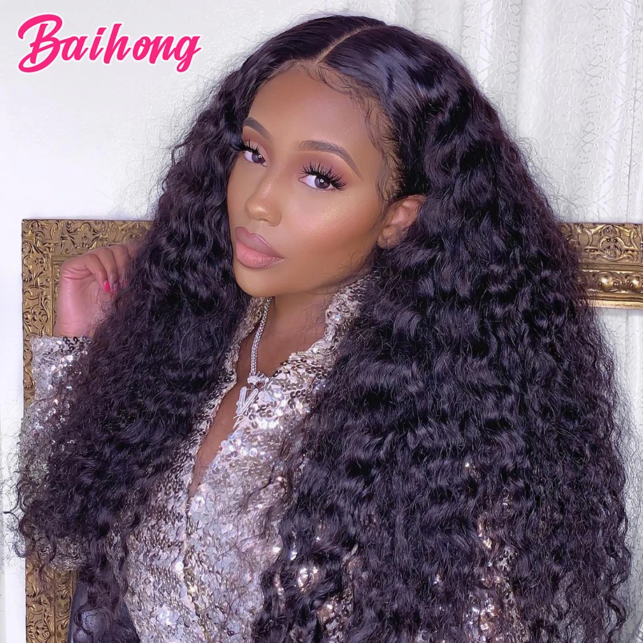 

Deep Wave Human Hair Bundles Peruvian 3 PCS Natural 100% Remy Virgin Hair Extensions 28 Inches Deep Wave Hair 1b Color BAIHONG