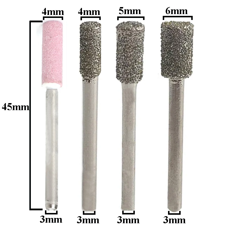 5tk teemantkattega silindrikujuline 4 mm kettsae teritaja kiviviil - Abrasiivtööriistad - Foto 5