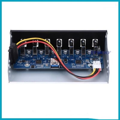 Через dhl или ems 10 шт 7 портов USB3.0 Hub 5Gbs 5 25 &quotCD-ROM привод Bay Передняя панель для