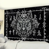 2021 viking crow mysterious symbol home decoration tapestry witchcraft tapestry hippie bohemian decoration mandala yoga mat