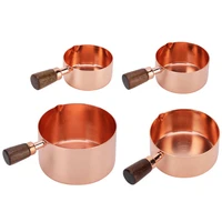 wooden handle sauce pan stainless steel sauce pot rose gold for cooking kitchen ware