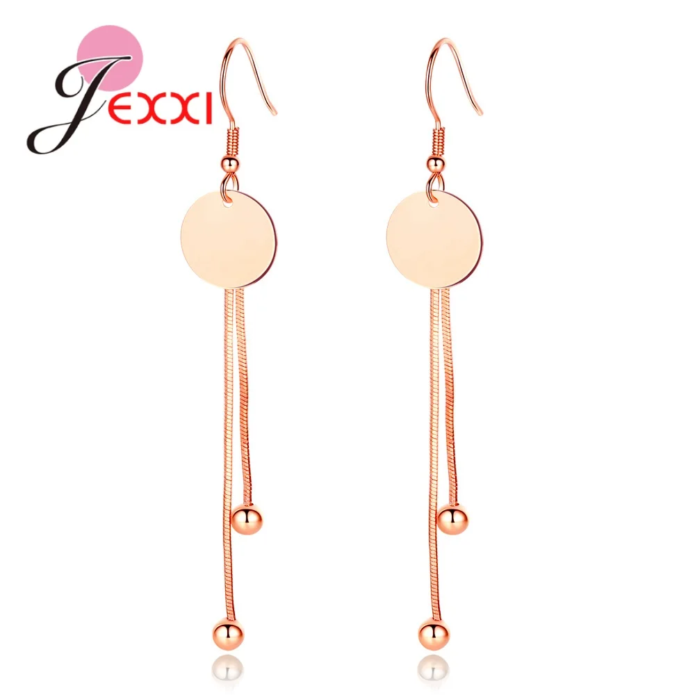 Прекрасный круглый длинные серьги для женщин в богемном стиле панк Цвет