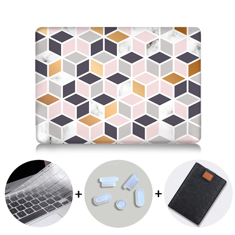 MB09 MTT жесткий чехол с мрамором для Macbook Air 11 13 Pro retina 13 15 дюймов с сенсорной панелью для ноутбука a2159 a1706 a1534 a1466 Funda - Цвет: MB09