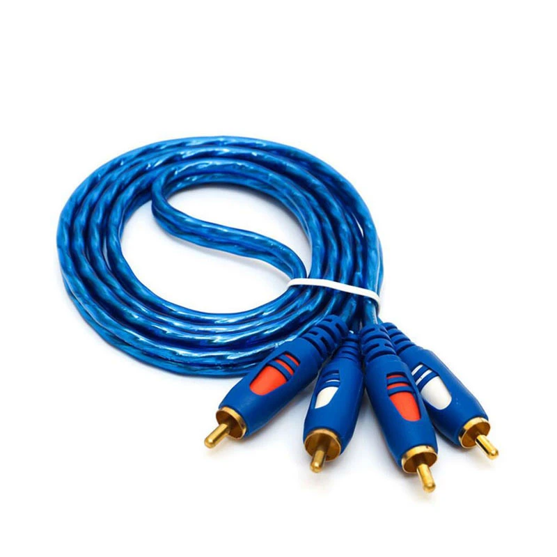Аудиокабель 2RCA к 2 RCA штекер-штекер позолоченный аудиокабель 1 5 м 3 для домашнего