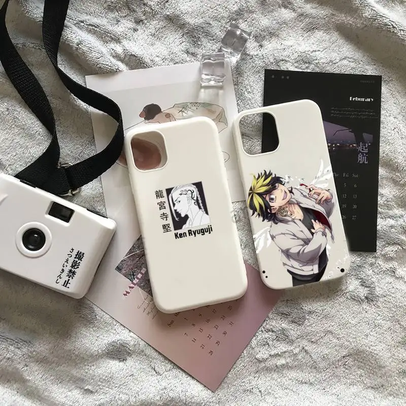 

tokyo revengers anime Phone Case Candy Color for iPhone 6 7 8 11 12 s mini pro X XS XR MAX Plus