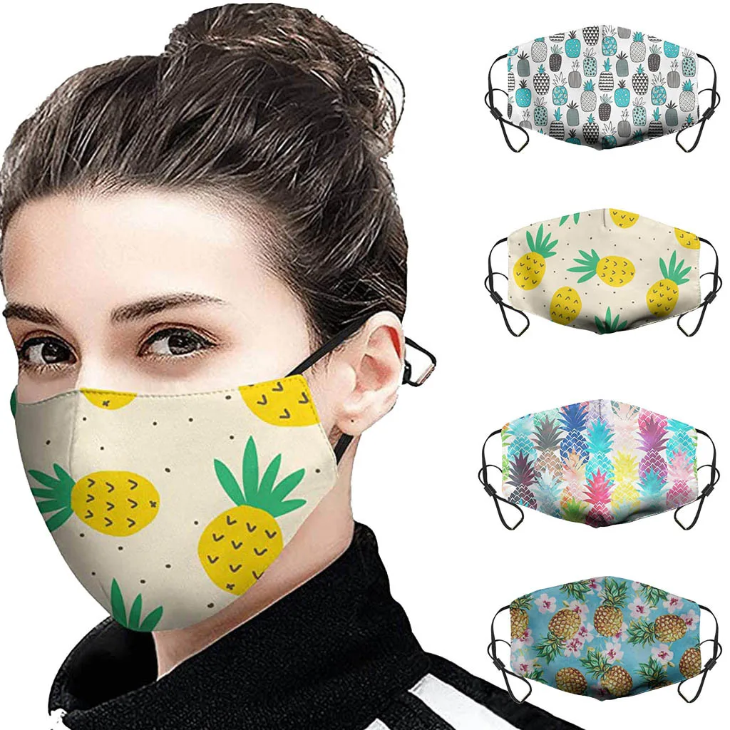 1 шт. Mascarilla Для Лица с фруктовым принтом модные женские Mascarillas Para Маски тушь ресниц