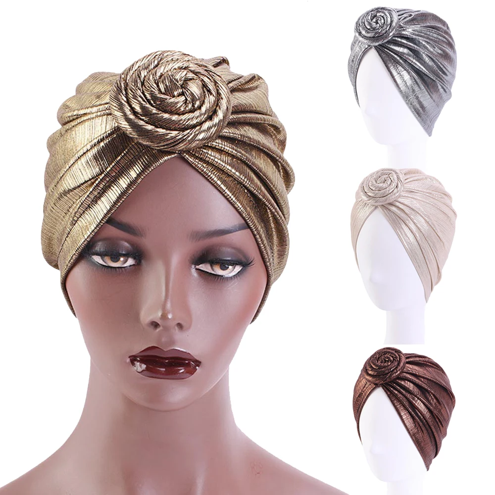 

New Knotted Turban Hat Women Twist Knot India Hat Ladies Chemo Cap Fashion Headwear Headbands Women Hair Loss Hat Accessories