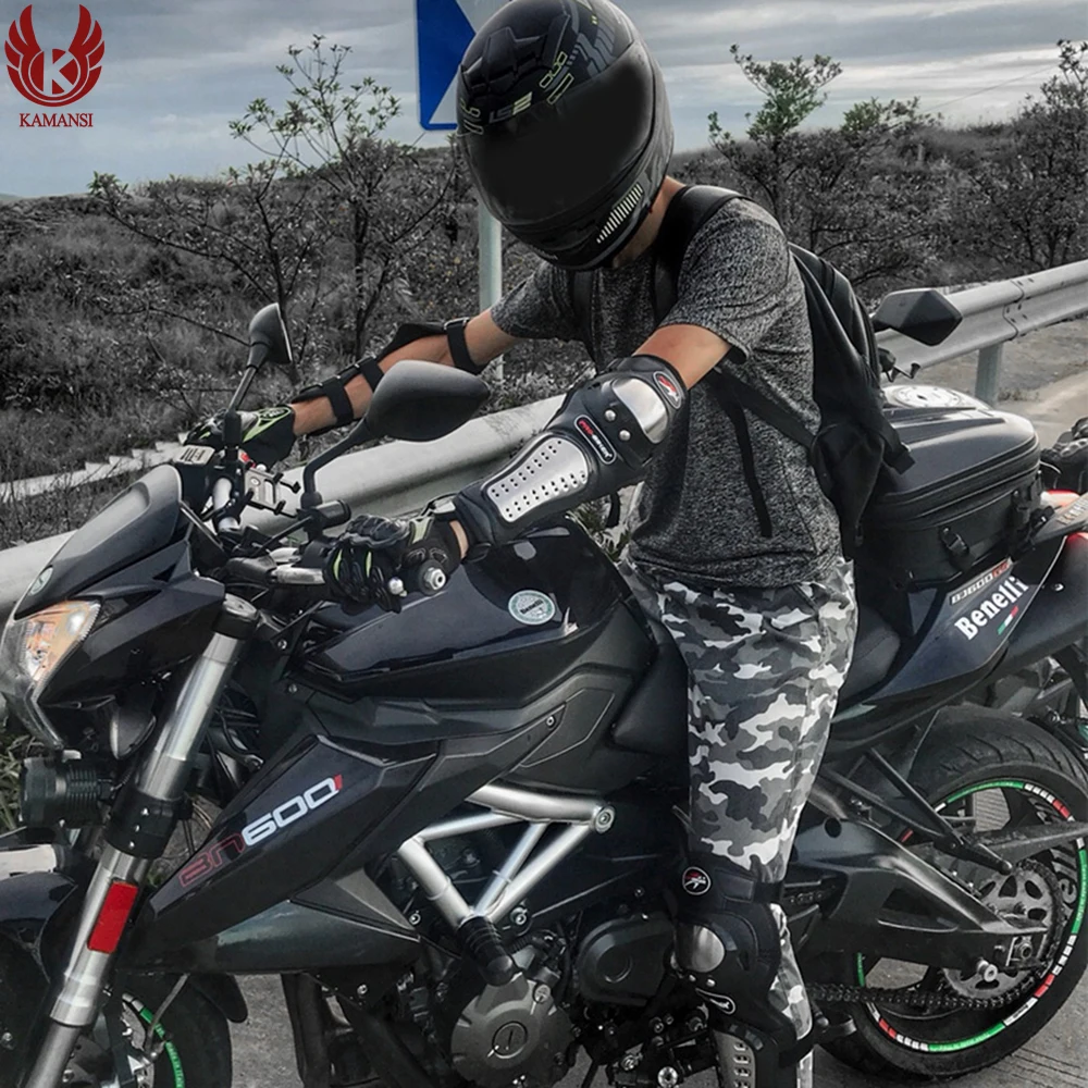 Защитное снаряжение для езды на мотоцикле Наколенники Локоть удлиненные четыре