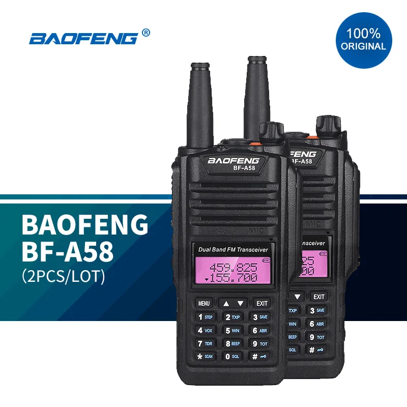Водонепроницаемый ручной радиопередатчик Baofeng bf A58 100% оригинал портативная рация