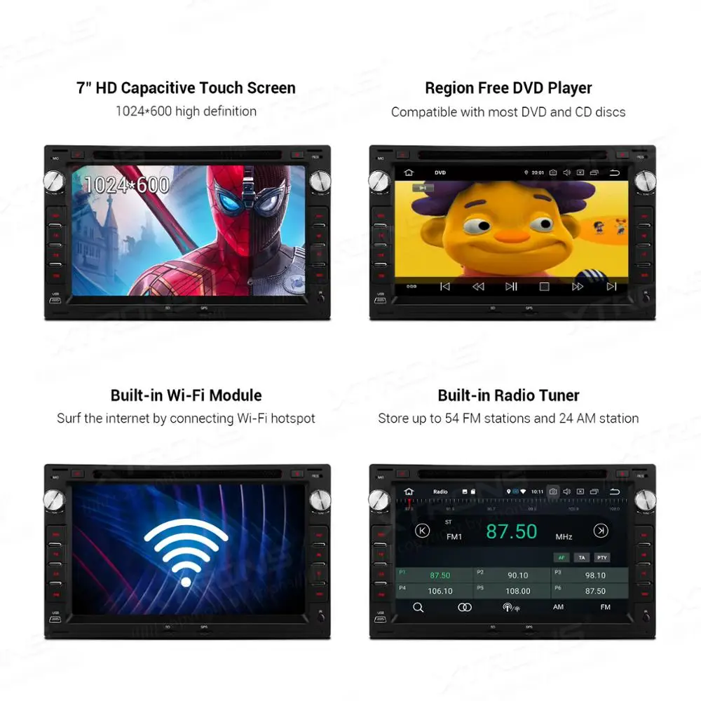 Автомагнитола XTRONS на Android 9 0 PX5 мультимедийный DVD плеер с GPS для VW Volkswagen Tiguan Bora Golf IV