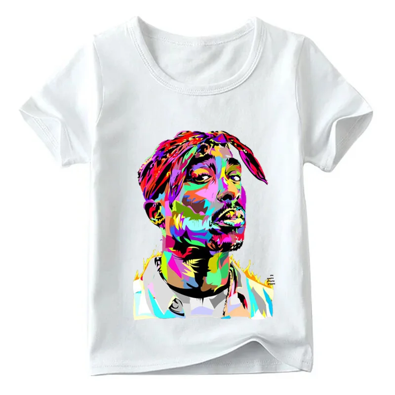 

Новинка 2021, Детская футболка в стиле хип-хоп с принтом Swag, летний модный топ Tupac для маленьких мальчиков и девочек, футболки, детская повседне...